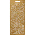 Stickers, duiven, vel 10x23 cm, goud, 1 vel