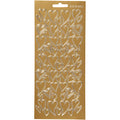Stickers, harten, vel 10x23 cm, goud, 1 vel