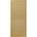 Stickers, sterren, vel 10x23 cm, goud, 1 vel