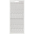 Stickers, sterren, vel 10x23 cm, zilver, 1 vel