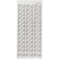 Stickers, hoeken, vel 10x23 cm, zilver, 1 vel