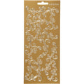 Stickers, swirl, vel 10x23 cm, goud, 1 vel