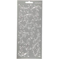 Stickers, swirl, vel 10x23 cm, zilver, 1 vel