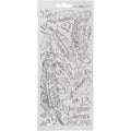 Stickers, veren, vel 10x23 cm, zilver, 1 vel