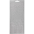 Stickers, onnea aidille, vel 10x23 cm, zilver, 1 vel