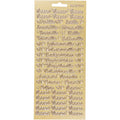 Stickers, onnea aidille, vel 10x23 cm, goud, 1 vel
