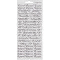 Stickers, onnea aidille, vel 10x23 cm, zilver, 1 vel