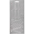 Stickers, stropdassen, vel 10x23 cm, zilver, 1 vel