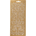 Stickers, swirl, vel 10x23 cm, goud, 1 vel