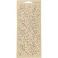 Stickers, bladeren, vel 10x23 cm, goud, 1 vel