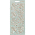 Stickers, bladeren, vel 10x23 cm, goud, 1 vel