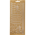 Stickers, onnea rippyhlana, vel 10x23 cm, goud, 1 vel