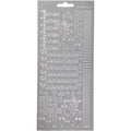Stickers, onnea rippyhlana, vel 10x23 cm, zilver, 1 vel