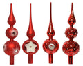 Decoris piek glas kerstrood 31cm