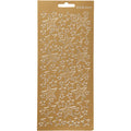 Stickers, sterren, vel 10x23 cm, goud, 1 vel