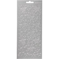 Stickers, sterren, vel 10x23 cm, zilver, 1 vel
