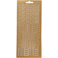 Stickers, hyvaa onnelista, vel 10x23 cm, goud, 1 vel