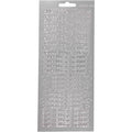 Stickers, hyvaa onnelista, vel 10x23 cm, zilver, 1 vel