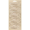 Stickers, veren, vel 10x23 cm, goud, 1 vel