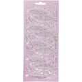 Stickers, veren, vel 10x23 cm, zilver, 1 vel