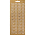 Stickers, lier, vel 10x23 cm, goud, 1 vel