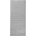 Stickers, alfabet, vel 10x23 cm, zilver, 1 vel