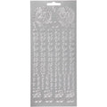 Stickers, jubileum, vel 10x23 cm, zilver, 1 vel