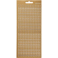 Stickers, cijfers, vel 10x23 cm, goud, 1 vel