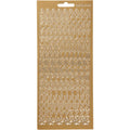 Stickers, alfabet, vel 10x23 cm, goud, 1 vel