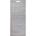 Stickers, alfabet, vel 10x23 cm, zilver, 1 vel