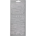 Stickers, alfabet, vel 10x23 cm, zilver, 1 vel