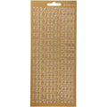 Stickers, cijfers, vel 10x23 cm, goud, 1 vel