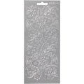 Stickers, hulst, vel 10x23 cm, zilver, 1 vel