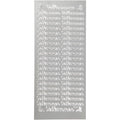 Stickers, velkommen, vel 10x23 cm, zilver, 1 vel