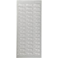 Stickers, menu, vel 10x23 cm, zilver, 1 vel