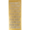 Stickers, indbydelse, vel 10x23 cm, goud, 1 vel