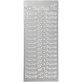 Stickers, bryllup, vel 10x23 cm, zilver, 1 vel