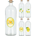 Excellent houseware fles glas met dop kurk 1l