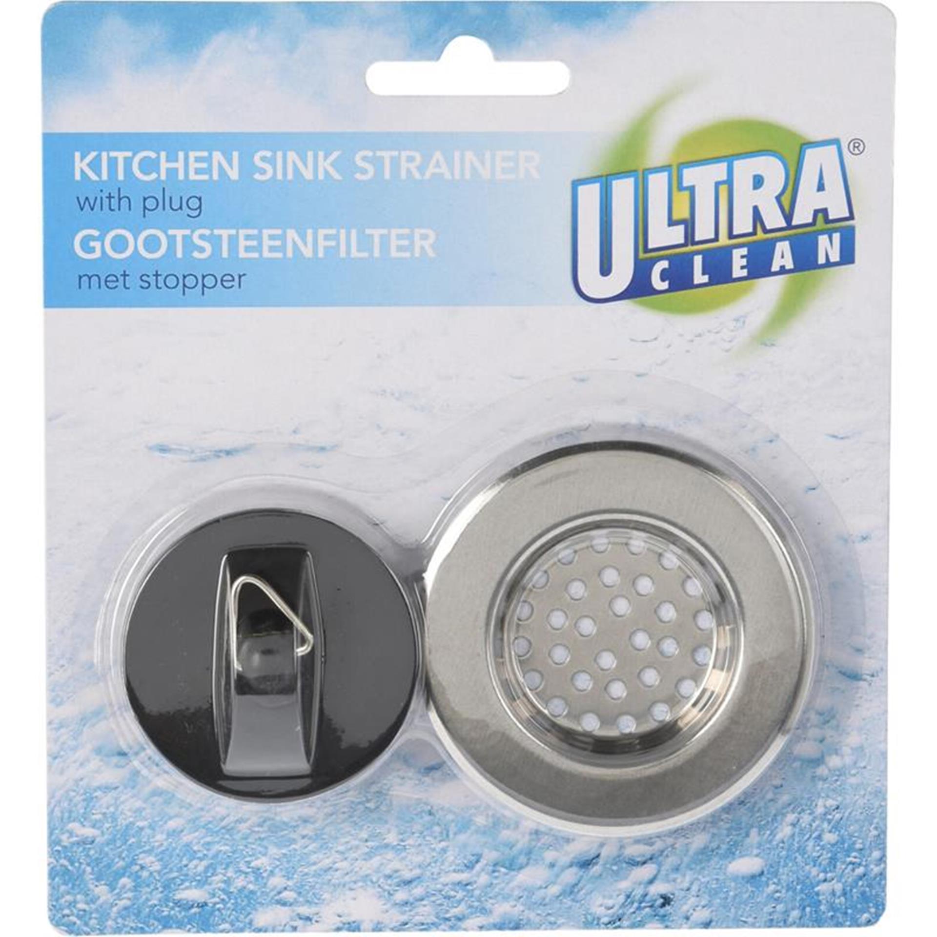 Excellent houseware gootsteenzeef met stopper op kaart