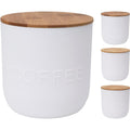 Excellent houseware voorraadbus kunststof met bamboe deksel