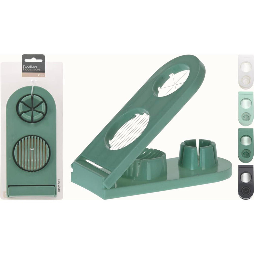 Excellent Houseware Doppeleierschneider, 4 verschiedene Ausführungen | 6 Stück