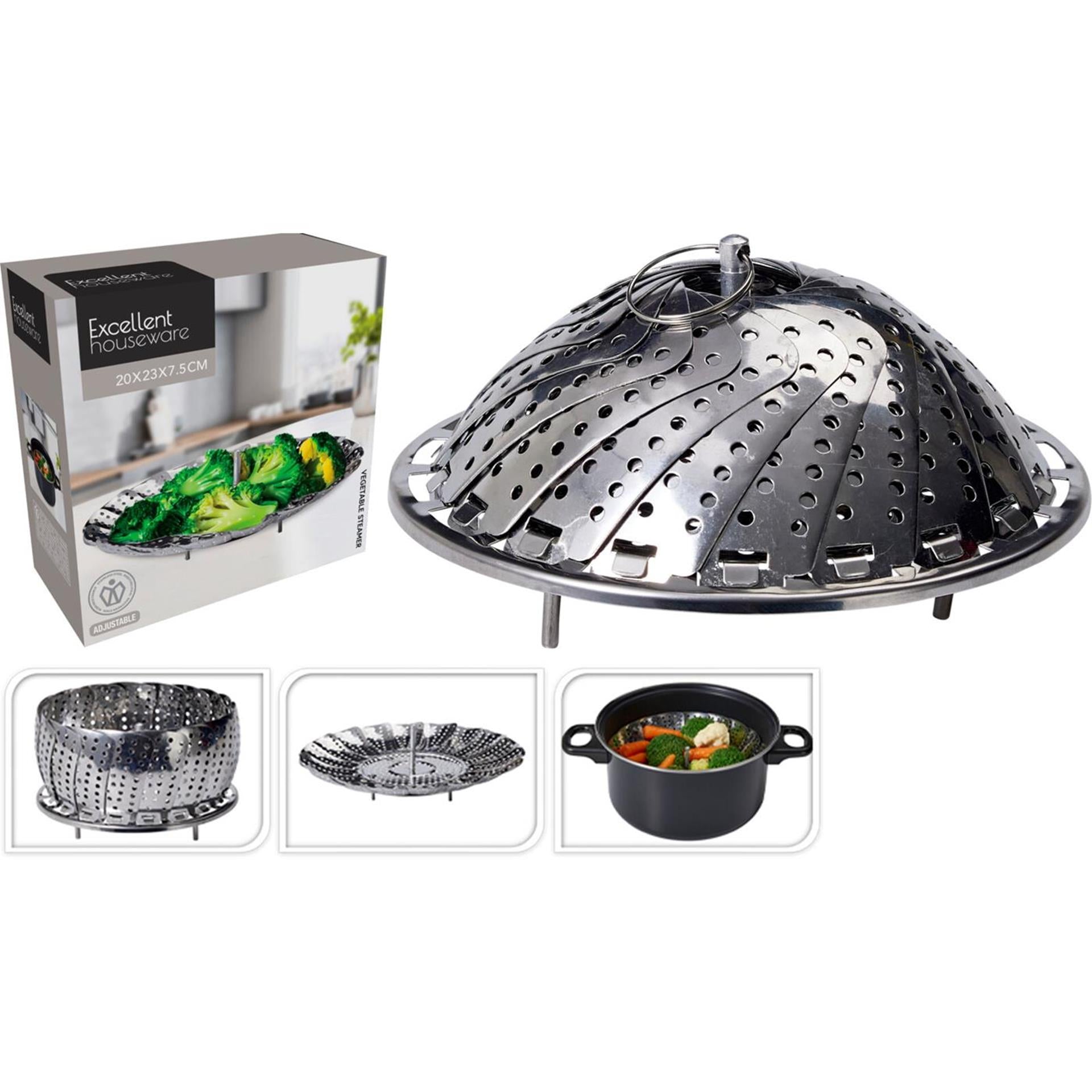Excelent houseware groente stomer 20x23x7,5cm