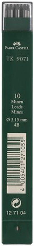 Faber-castell potloodstiftjes - tk9071 - 3,15mm - 4b - 10 stuks - fc-127104