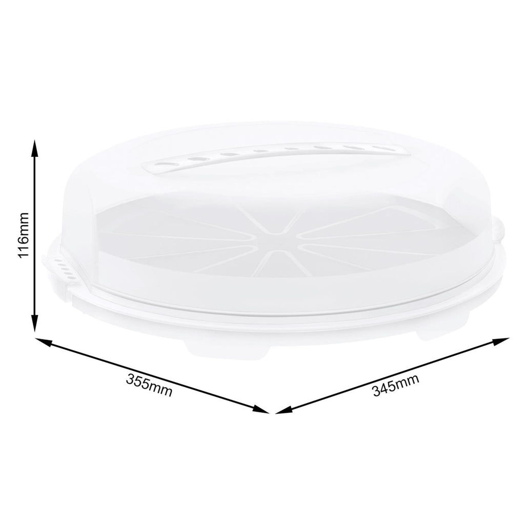 Rotho Frischkuchenbox 35,5 cm weiß transparent