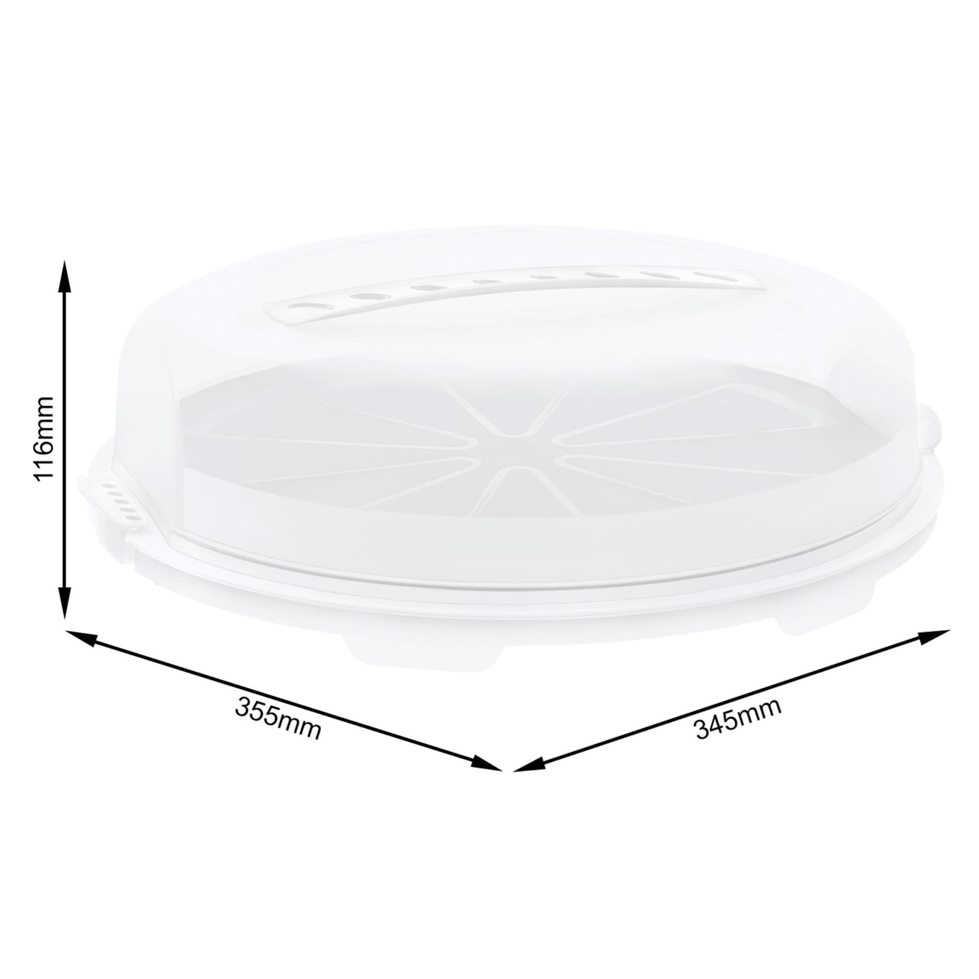 Rotho Frischkuchenbox 35,5 cm weiß transparent