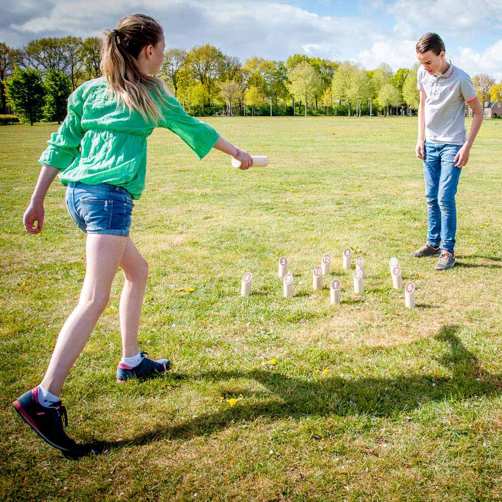 Kubb number original rubber hout