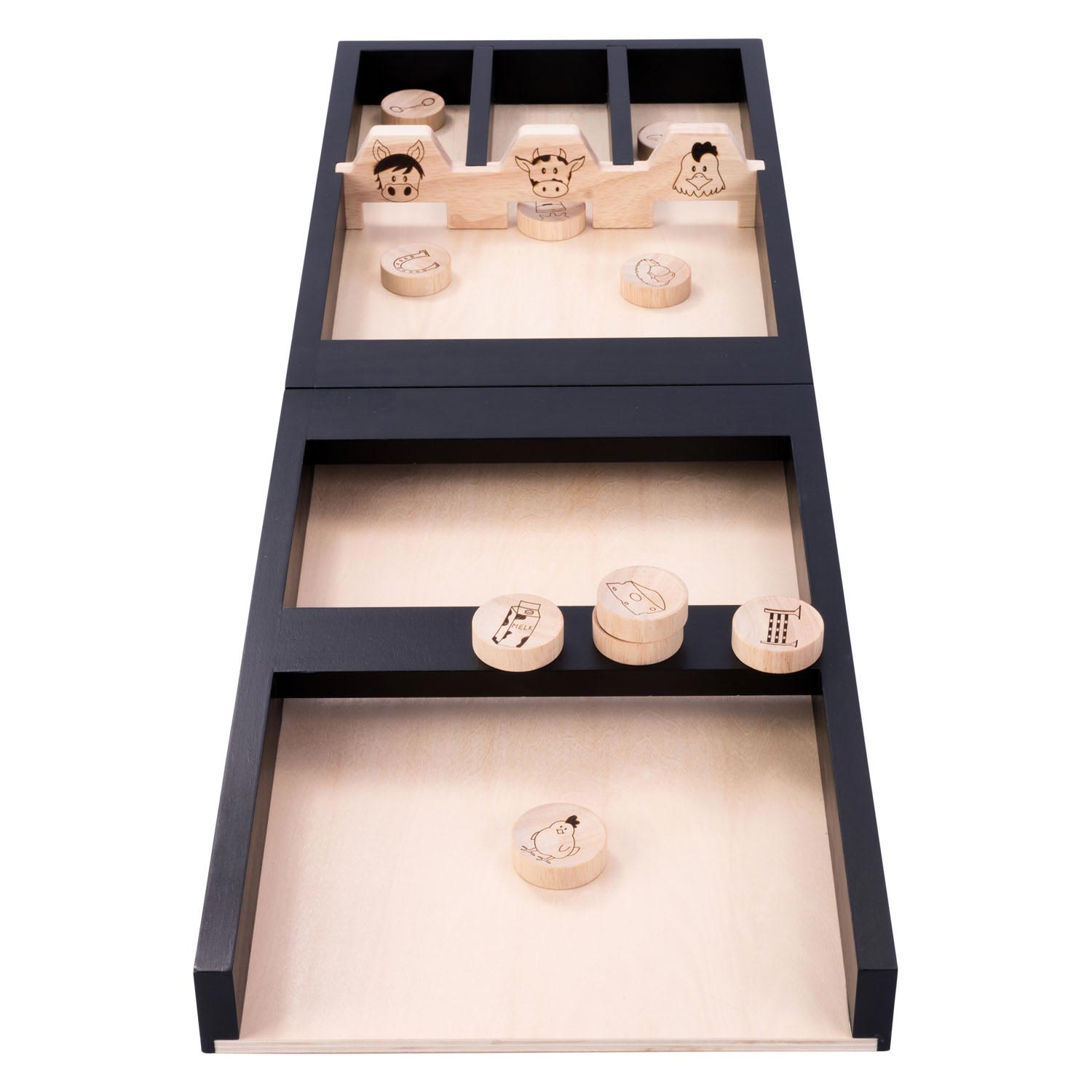 Shuffleboard-Tiere aus Holz für Kinder, 80 cm