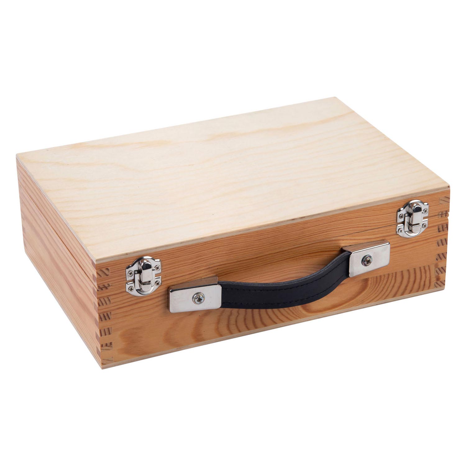 Engelhart metalen jeu de boules - 6 ballen in houten kist - zwart grijs - luxe set - pétanque - boules - metalen ballen - geschikt voor elke jeu de boules baan - longfield