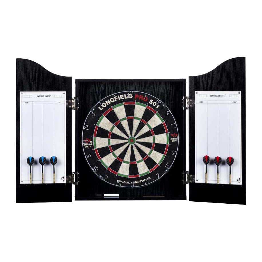 Engelhart houten cabinet met sisal dartbord incl. dartset