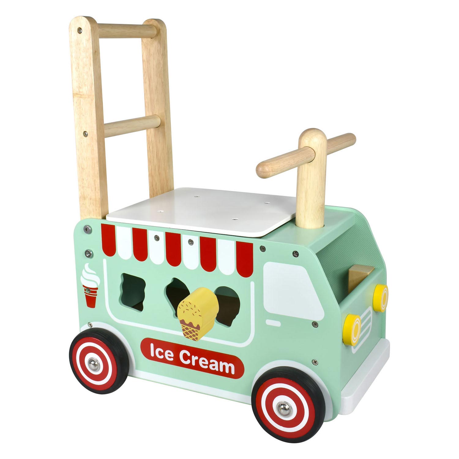 Ich bin Toy Loop Push Wagon Eiswagen Junior Mintgrün